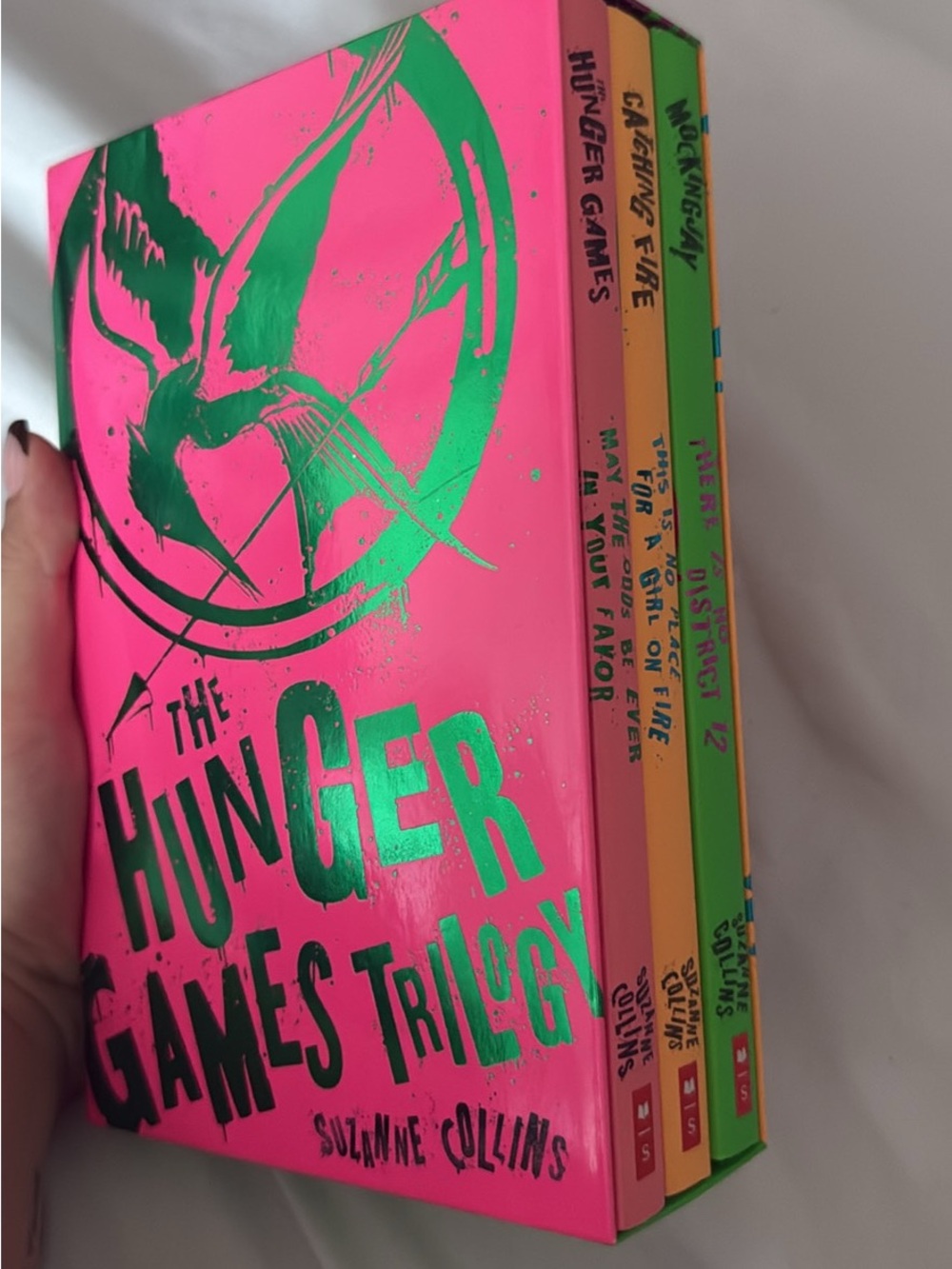 The Hunger Games Trilogy Boxed Set - Neon Pink & Green